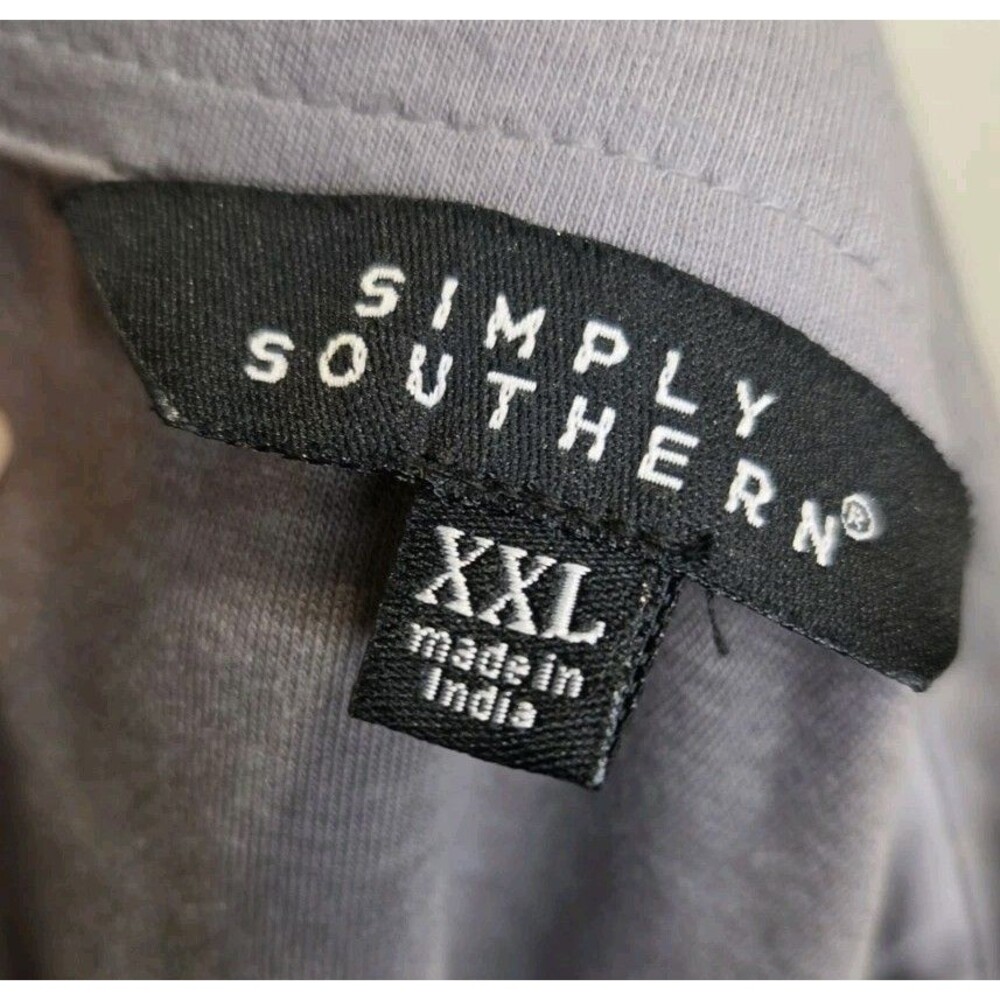 Simply Southern Men's XXL Gray Polo Shirt Long Sleeve New Classic - Picture 4 of 6